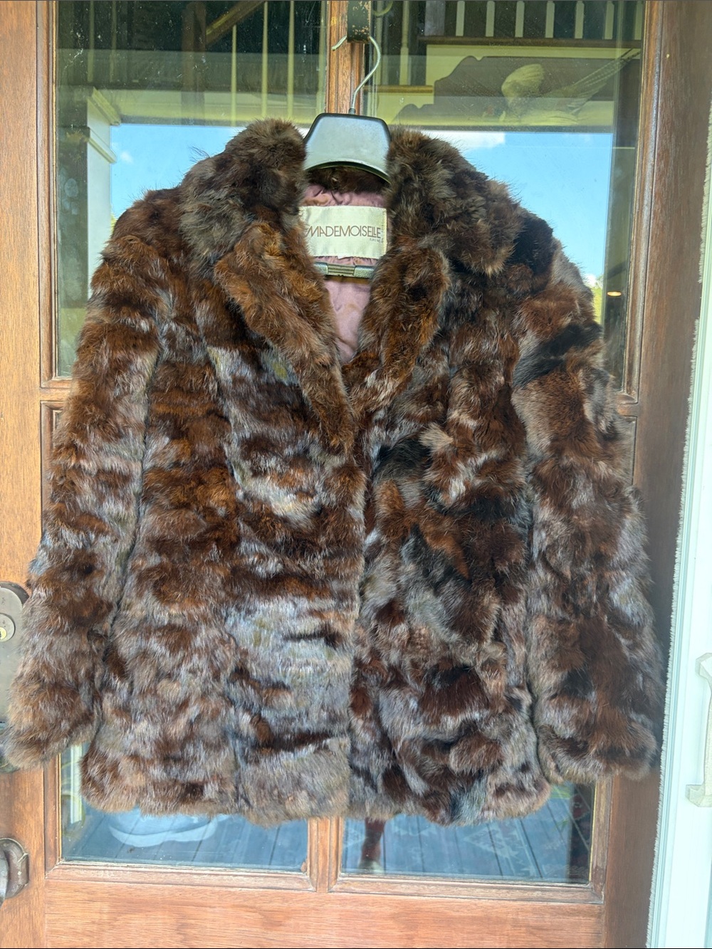 Vintage Mademoiselle Rabbit Fur Coat / Jacket. Size S